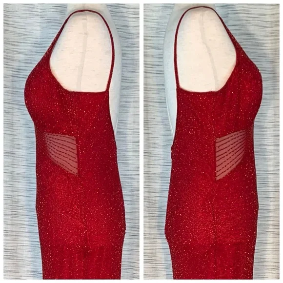 Scala Red beaded Evening Gown - Picture 11 of 16